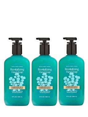Bath & Body Works Eucalyptus Bergamot Revitalizing Gel Hand Soap x 3